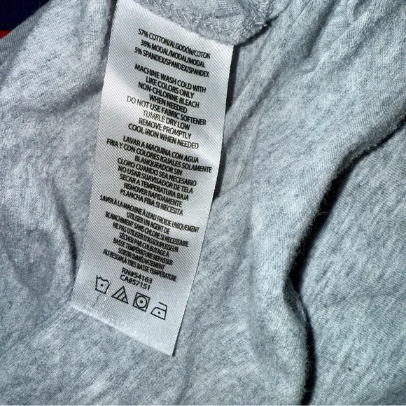 Tommy Hilfiger Sport Gray Red Blue L/S T-Shirt Hoodie 90’s Y2K‎ Ladie’s Small - Picture 7 of 11